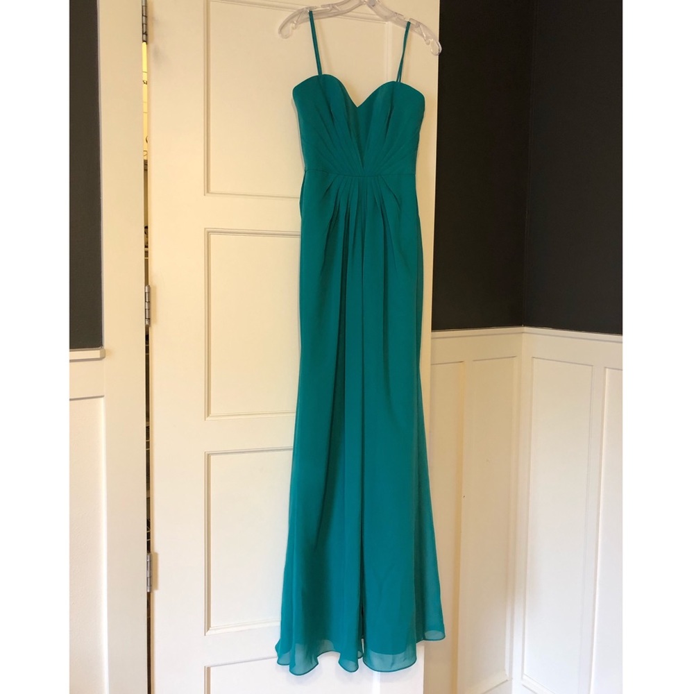 Emerald chiffon gown